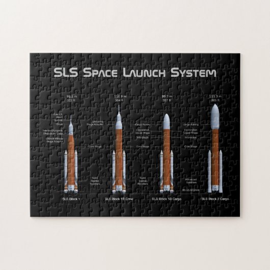 SLS Space Launch System Rockets Legpuzzel (Horizontaal)