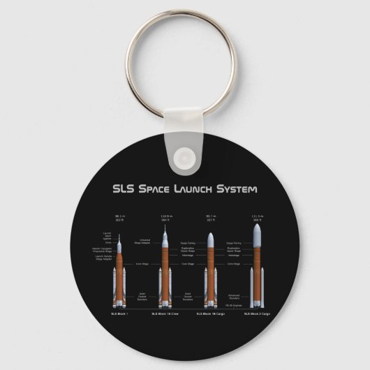 SLS Space Launch System Sleutelhanger (Voorkant)