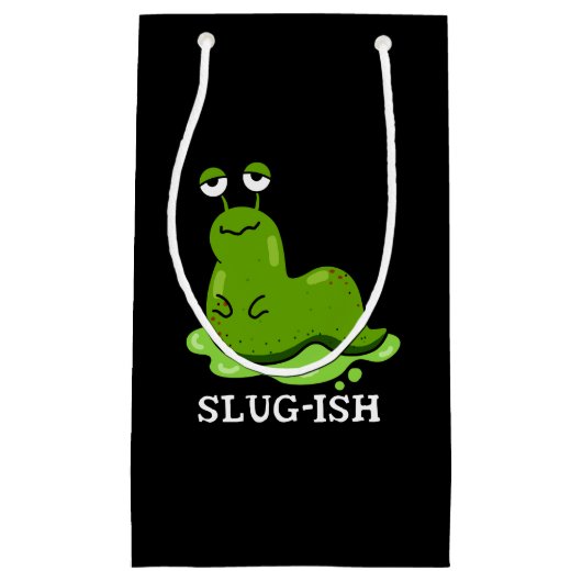 Slug Funny Sluggish Slug Pun Dark BG Klein Cadeauzakje (Voorkant)