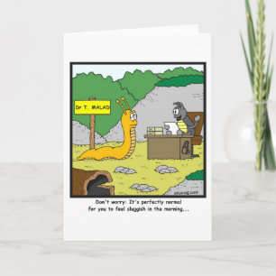Slug in de ochtend: Slug cartoon Kaart