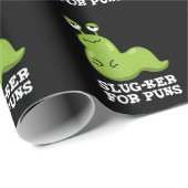 Slug-ker voor Puns Funny Slug Pun Dark BG Cadeaupapier (Rol Hoek)