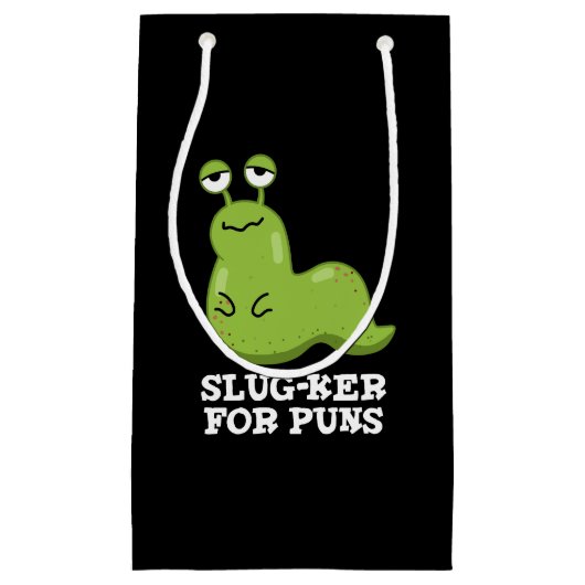 Slug-ker voor Puns Funny Slug Pun Dark BG Klein Cadeauzakje (Voorkant)