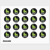 Slug-ker voor Puns Funny Slug Pun Dark BG Ronde Sticker (Vel)