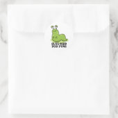 Slug-ker voor Puns Funny Slug Pun Ronde Sticker (Tas)
