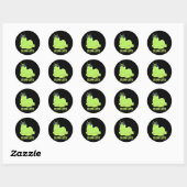 Slug Life Funny Green Slug Pun Dark BG Ronde Sticker (Vel)