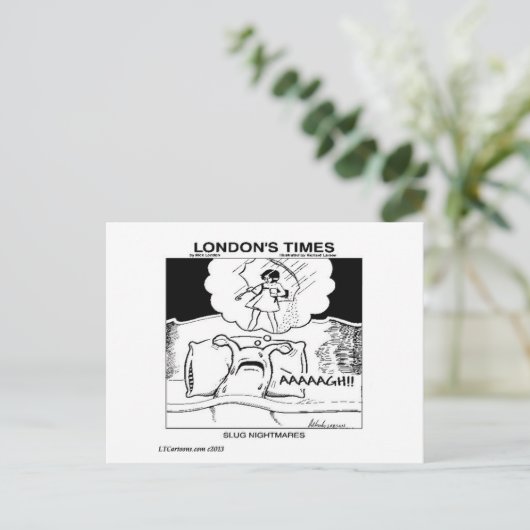 Slug Nightmares Classic LTCartoons Comic Briefkaart (Staand voorkant)