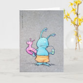 sluggo bij het strand kaart (Gele Bloem)