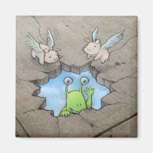 Sluggo's Skyhole (met varkens) magneet