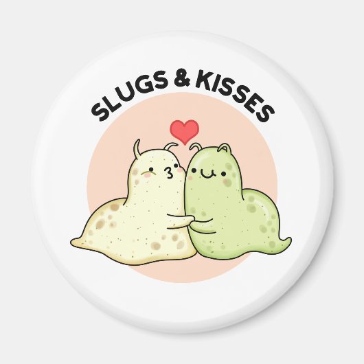 Slugs en Kisses Funny Slug Pun Magneet (Voorkant)