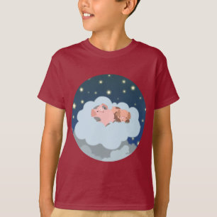 Sluimerende biggetjes cartoon Kinder T-shirt