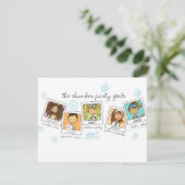 sluimerende feestmeisjes kaart (Staand voorkant)