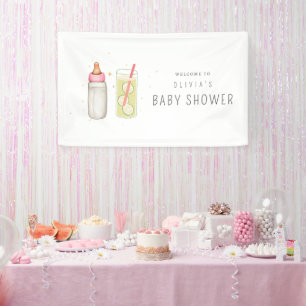 Sluip en Zie, Welkom Baby Meisje, Nieuw Baby Feest Spandoek