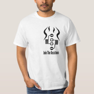 Sluit aan bij het witte T-shirt tegen de bestandhe