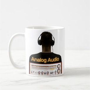 Sluit aan op analoge audioaudiofielen koffiemok