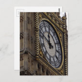 Sluit Big Ben Clock Tower aan Briefkaart (Voorkant / Achterkant)