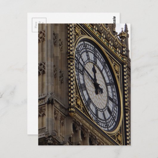 Sluit Big Ben Clock Tower aan Briefkaart (Voorkant / Achterkant)
