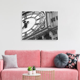 Sluit Big Ben in zwart-wit. Canvas Afdruk