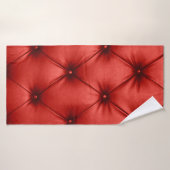 Sluit de achtergrondstructuur van de rode hoofdlet badhanddoek (Badhanddoek)