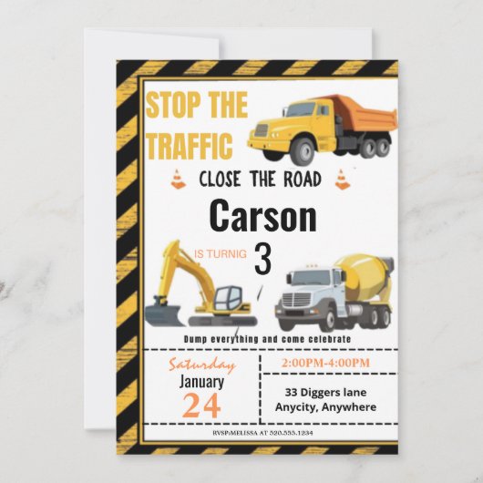 Sluit de Road Different Birthday Invitation Kaart (Voorkant)