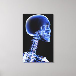Sluit de röntgenfoto van de botten in de nek canvas afdruk