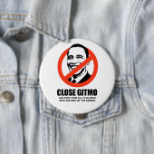 Sluit Gitmo en stuur ze naar Illinois Ronde Button 4,0 Cm (In situ)