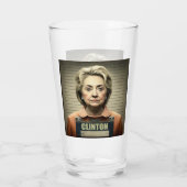 Sluit haar op! - Hillary Clinton Glass Glas (Achterkant)