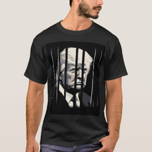 Sluit hem op - Grappige Donald Trump in de gevange T-shirt