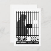 Sluit hem op Trump 2024 Maak Amerika weer fatsoenl Bedankkaart (Voorkant / Achterkant)
