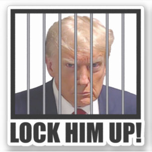 Sluit hem op! Trump Mugshot Sticker