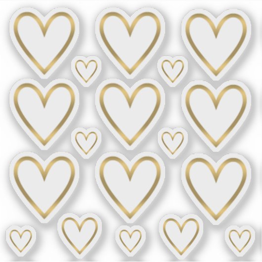 Sluit het af met een Kiss Gold Heart Envelope-zege Sticker (Voorkant)