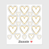 Sluit het af met een Kiss Gold Heart Envelope-zege Sticker (Vel)