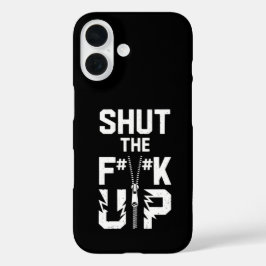 Sluit het F#%K Up Bold Typography Graphic Design iPhone 16 Hoesje
