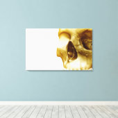 Sluit het frontale uitzicht van de hersenen in een canvas afdruk (Insitu (Houten vloer))