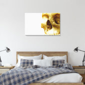 Sluit het frontale uitzicht van de hersenen in een canvas afdruk (Insitu (Slaapkamer))