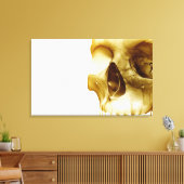 Sluit het frontale uitzicht van de hersenen in een canvas afdruk (Insitu (Woonkamer))