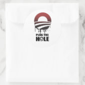 SLUIT HET GAT AAN RONDE STICKER (Tas)