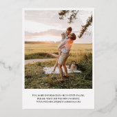 Sluit je aan bij de gouden Script foto's dubbelzij Folie Uitnodiging (Achterkant)