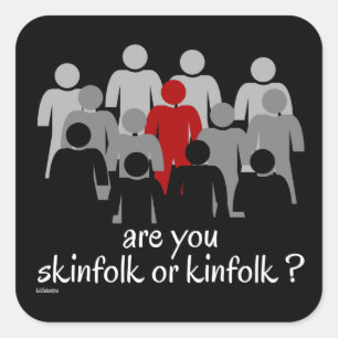 SLUIT JE AAN HET SCHERM OF KINFOLK? VIERKANTE STICKER