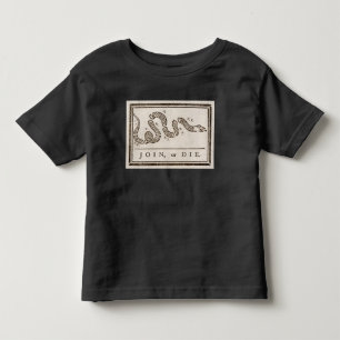 Sluit je aan of sterf Ratelslang: Cartoon Benjamin Kinder Shirts