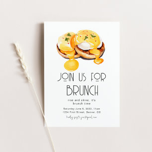Sluit je bij ons aan voor brunch uitnodiging templ
