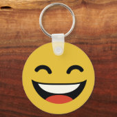 Sluit je ogen om emoji te lachen sleutelhanger (Voorkant)