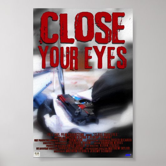 Sluit je ogen poster (Voorkant)