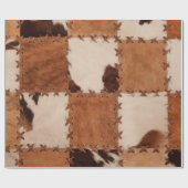 Sluit lederen patchwork gestructureerde achtergron cadeaupapier (Vlak)