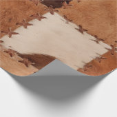 Sluit lederen patchwork gestructureerde achtergron cadeaupapier (Hoek)