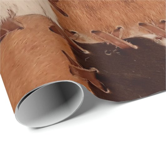 Sluit lederen patchwork gestructureerde achtergron cadeaupapier (Rol Hoek)