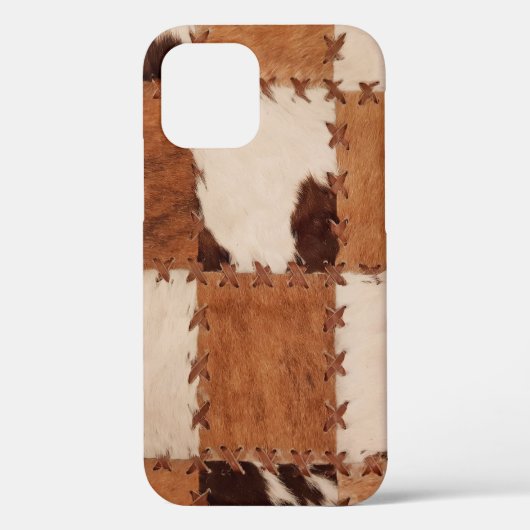 Sluit lederen patchwork gestructureerde achtergron Case-Mate iPhone case (Achterkant)