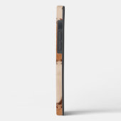 Sluit lederen patchwork gestructureerde achtergron Case-Mate iPhone case (Achterkant / Links)