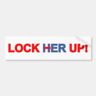 Sluit omhoog haar bumpersticker