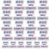 SLUIT ONZE GRENZEN Rood Wit Blauw Sterren & Strepe Sticker (Voorkant)