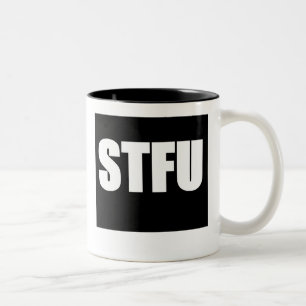 Sluit STFU af Tweekleurige Koffiemok
